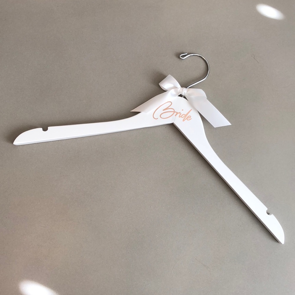NWOT: Bride Hanger in Rose gold writing. 👰🏻
